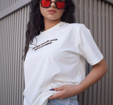 More faith in My Dealer: Burger Bae Oversized  Tee For Men and Women