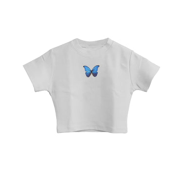 Morpho : Burger Bae Round Neck Crop Baby Tee For Women