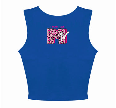 I Want My MTV (Cheetah) : Burger Bae Sleeveless Rachel Tank For Women