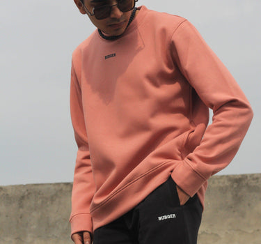 New York Sweat Set For Men Co-ord set Burger Bae S Salmon-Black 