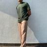 New York Tee Set For Men Co-ord set Burger Bae S Olive-Beige 