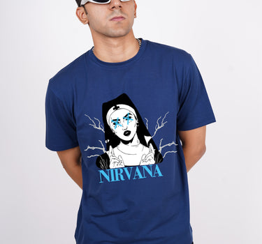 Nirvana The NUN : Burger Bae Oversized  Tee For Men and Women