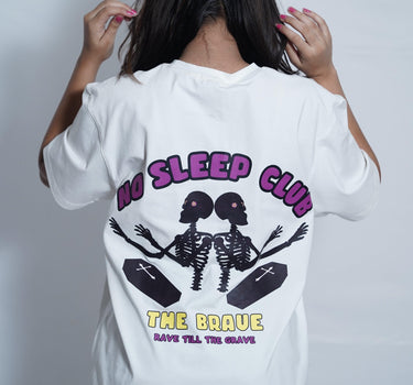 No Sleep Club Oversized Tee (T-shirt) Oversized T-shirt Burger Bae 