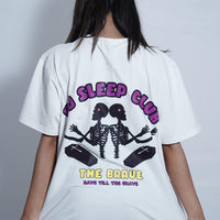 No Sleep Club Oversized Tee (T-shirt) Oversized T-shirt Burger Bae Free Size White 