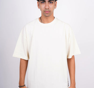 Non-Confinement Round Neck Drop Sleeved Oversized Tee (T-shirt) - BurgerBae