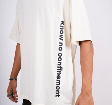 Non-Confinement Round Neck Drop Sleeved Oversized Tee (T-shirt) - BurgerBae