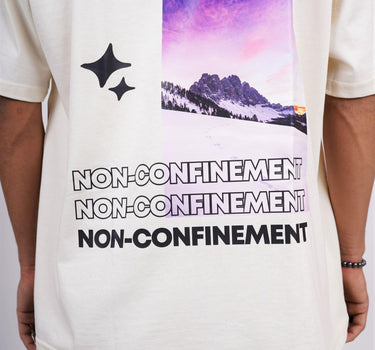 Non-Confinement Round Neck Drop Sleeved Oversized Tee (T-shirt) - BurgerBae