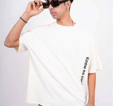 Non-Confinement Round Neck Drop Sleeved Oversized Tee (T-shirt) - BurgerBae