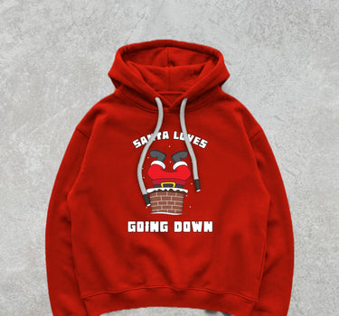 Santa Goes Down : Heavyweight Baggy Hoodie For Men