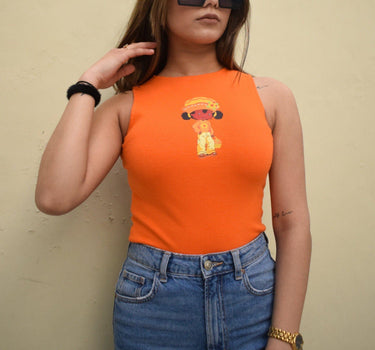 Orange Blossom Rachel Tank Tanks Burger Bae XS Bright Orange 
