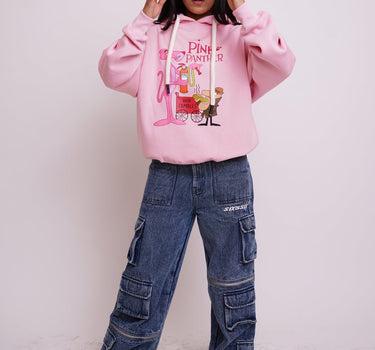 Pink Panther & The Inspector Hoodie Hoodies Burger Bae 