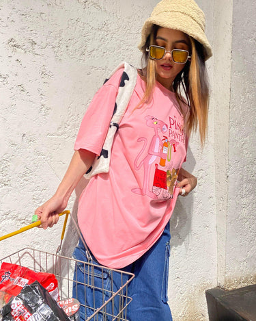 Pink Panther & The Inspector - Oversized Tee (T-shirt) Oversized T-shirt BurgerBae 