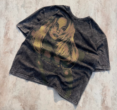 Playboy Club Acid Wash Drop Sleeved Tee for Men & Women