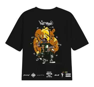 The Post Malone Cartoon art Drop Sleeved Tee for Men and Women