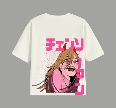 Power - Chainshawman Drop Sleeved Unisex Tee - BurgerBae