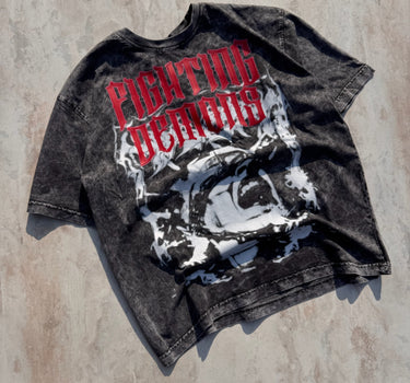 Warborn Acid Wash Drop Sleeved Tee for Men & Women