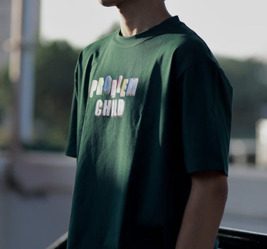Problem Child Oversized Tee (T-shirt) Oversized T-shirt Burger Bae Free Size Bottle Green 
