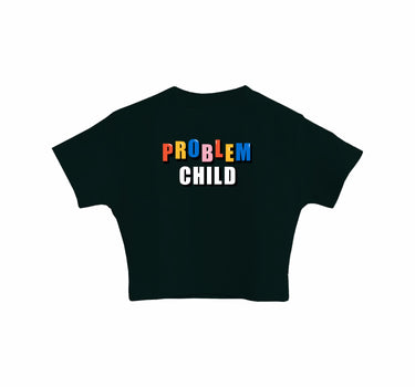 Problem Child : Burger Bae Round Neck Crop Baby Tee For Women