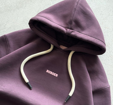 PLUM : Ye Burger Logo Heavyweight Baggy Hoodie For Men and Women