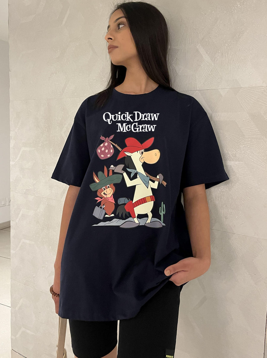 Quick Draw Mcgraw Oversized Tee (T-shirt) Oversized T-shirt Burger Bae 
