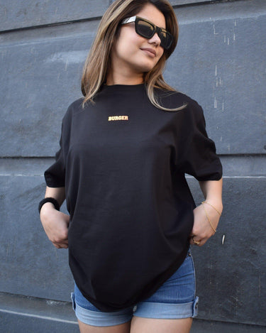 Rave & Wave (Holographic) Oversized Tee (T-shirt) Oversized T-shirt Burger Bae 