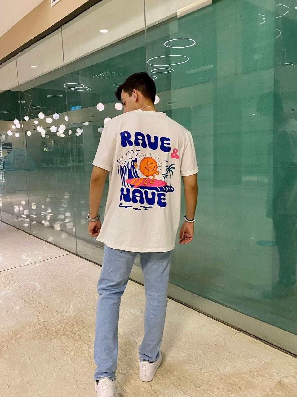 Rave & Wave - Burger Bae Oversized  Tee For Men and Women