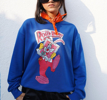 Roger Rabbit Baggy Sweatshirt Sweatshirt Burger Bae S Cobalt Blue 