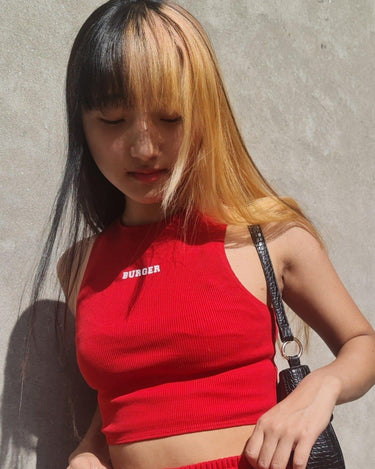 Racer Tanks All Colors Tanks Burger Bae XS Red 