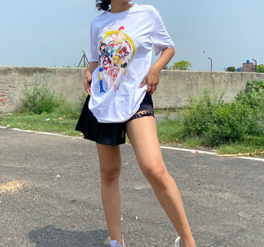 Sailor Moon Oversized Tee (T-shirt) Oversized T-shirt Burger Bae 
