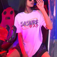 Sasuke-Naruto Tee (T-shirt) T-shirt Burger Bae S Lilac 