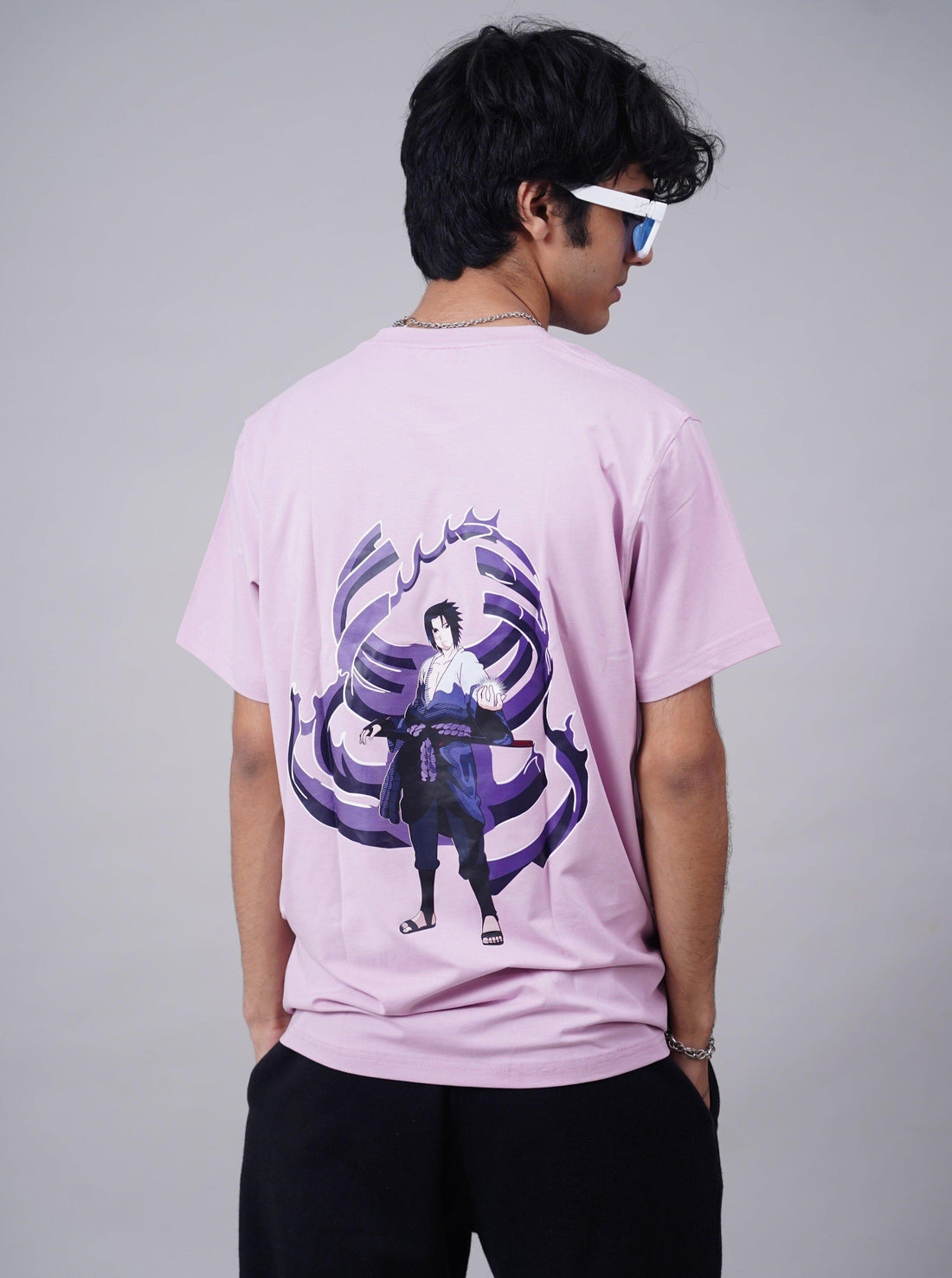 Sasuke-Naruto Tee (T-shirt) For Men T-shirt Burger Bae S Lilac 