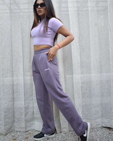 Scarlet Set (Gigi Tee+New York Pants) Co-ord set Burger Bae XS Lilac-Plum 