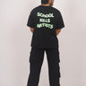 School Kills Artist (Green Glow) Drop-Sleeved Tee (T-shirt) - BurgerBae