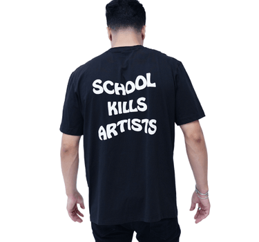 School Kills Artists (Glow In Dark) Regular Tee (T-shirt) For Men - BurgerBae