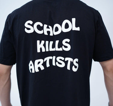 School Kills Artists (Glow In Dark) Regular Tee (T-shirt) For Men - BurgerBae