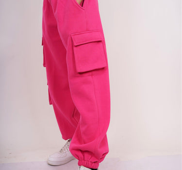 Hot Pink Seoul Cargo Tracks For Men And Women