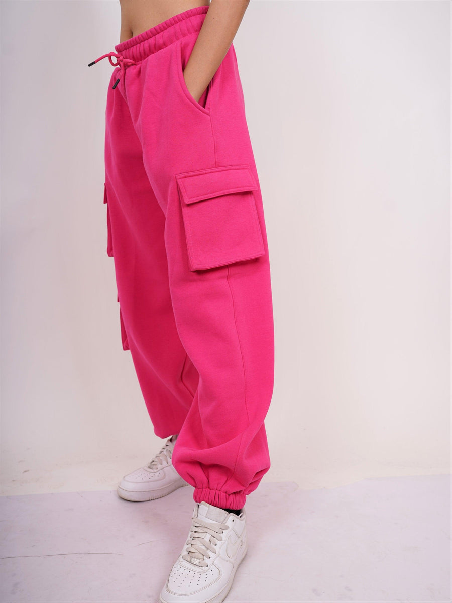 Hot Pink Seoul Cargo Tracks For Men And Women