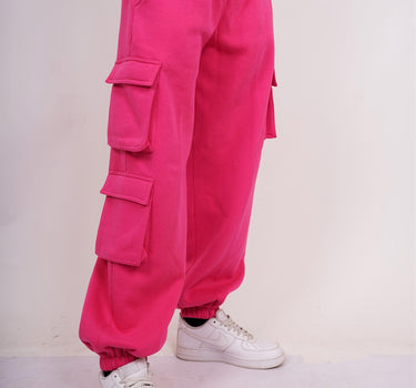 Hot Pink Seoul Cargo Tracks For Men And Women