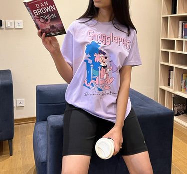 Snagglepuss Oversized Tee (T-shirt) Oversized T-shirt Burger Bae Free Size Lavander 