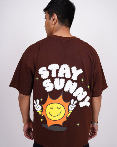 Stay Sunny - Drop-Sleeved Tee (T-shirt) For Men - BurgerBae