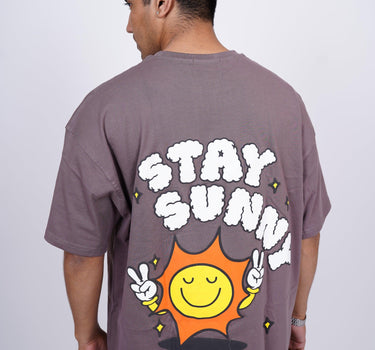 Stay Sunny - Drop-Sleeved Tee (T-shirt) For Men - BurgerBae