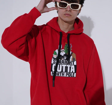 Straight Outta Northopole : Heavyweight Baggy Hoodie For Men and Women