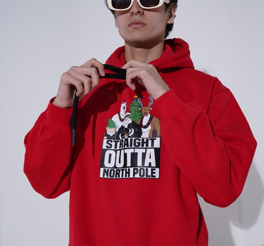 Straight Outta Northopole : Heavyweight Baggy Hoodie For Men and Women