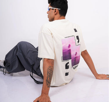 Surreal Round Neck Drop Sleeved Oversized Tee (T-shirt) - BurgerBae