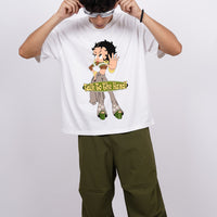 Betty Boop Talk To The Hand - Burger Bae Oversized  Tee For Men and Women