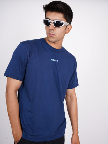 Rave And Wave Silver Holographic  : Burger Bae Oversized  Tee For Men and Women