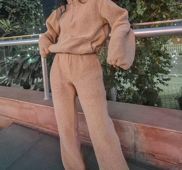 Teddy Co-Ord Set Beige Co-ord set Burger Bae 