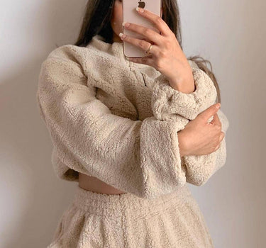 Teddy Co-Ord Set Beige Co-ord set Burger Bae 