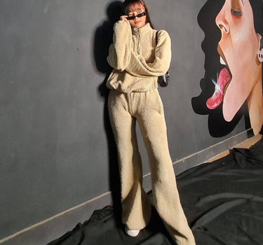 Teddy Co-Ord Set Beige Co-ord set Burger Bae 