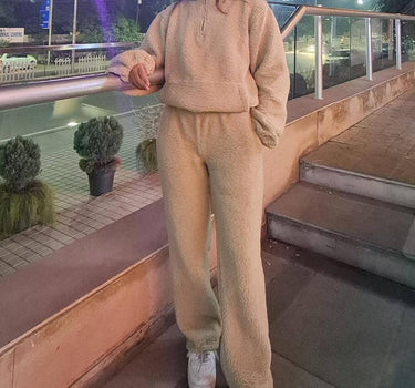 Teddy Co-Ord Set Beige Co-ord set Burger Bae 